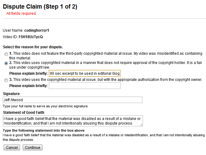 YouTube vs. Fair Use