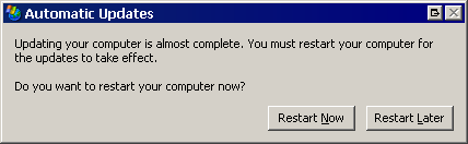 XP Automatic Update Nagging