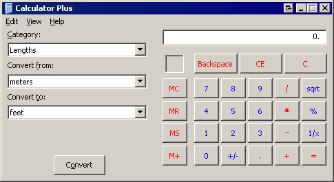 screenshot of Calculator Plus classic UI