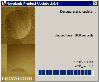 screenshot of novalogic product update