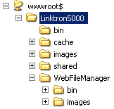 screenshot of web folder structure