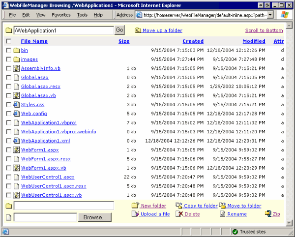 WebFileManager UI