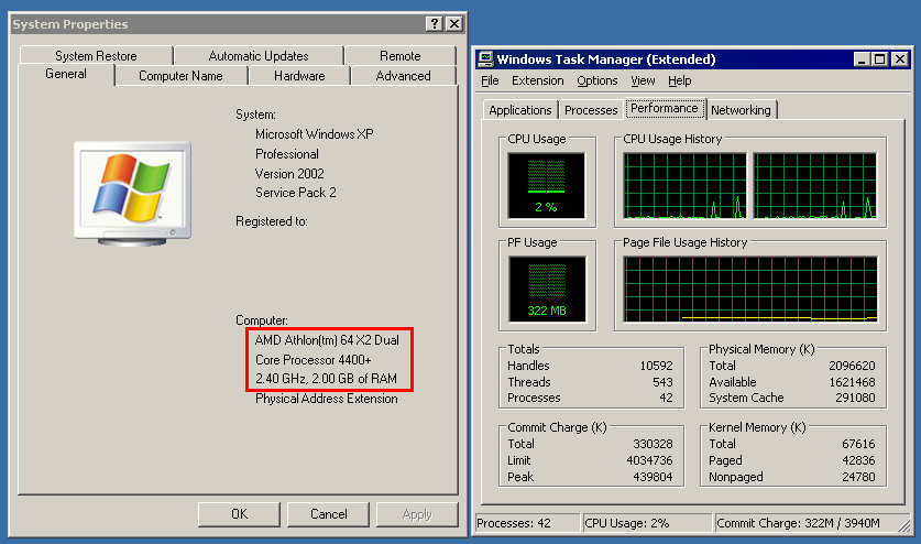 Athlon X2 4800 and Task Manager