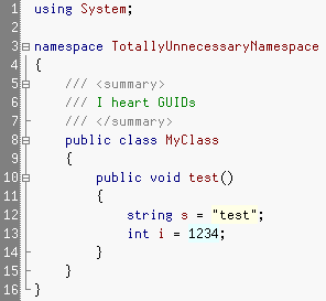 Some sample C# code to copy to the clipboard