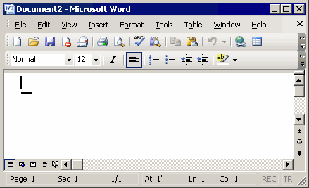 Microsoft Word 2003 - New Document