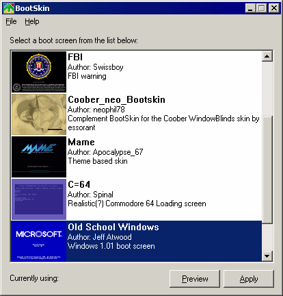 BootSkin screenshot