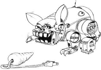 illustration from Man-Eating Rabit BASIC game listing