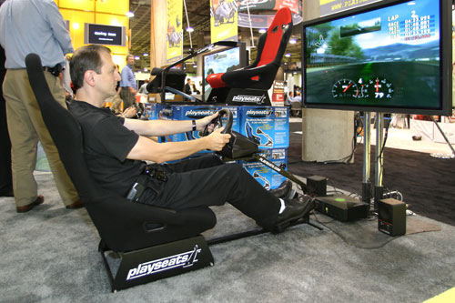 Playseat E3 action shot