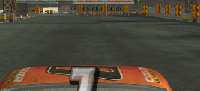 Flatout screenshot detail, 16x anisotropic filtering