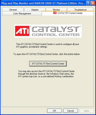 ATI Catalyst launcher