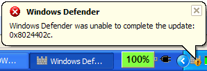 Windows Defender error