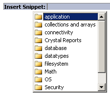 Just like VB.NET snippets! Viva le squiggly!