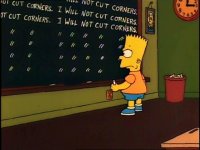 Bart Simpson at the blackboard