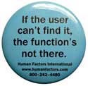 If the user can't find it, the function's not there