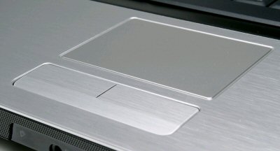 touchpad pointing device closeup