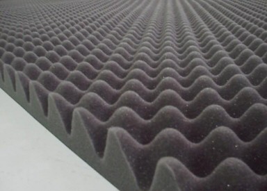 eggcrate foam for acoustic damping