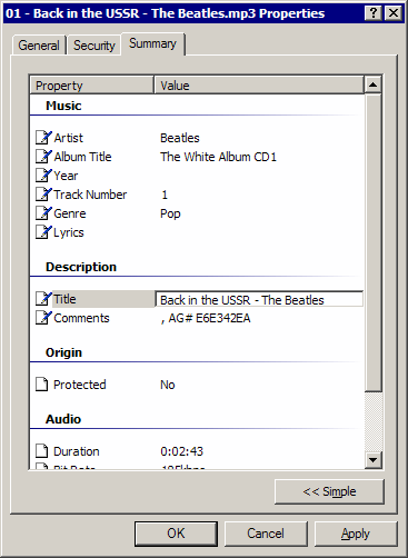 mp3 properties editor