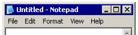 Fitts' Law for Windows Notepad pull-down menus