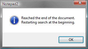Reached the end of the document. Restarting search at the beginning.