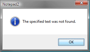 The specified text was not found.