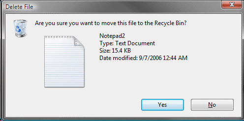 Win Vista Recycle Bin