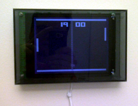 Office, closeup of pong clock