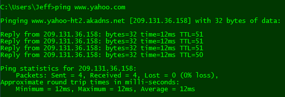 the PING command