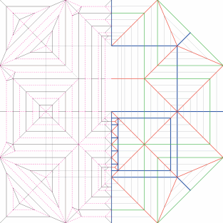 Origami spider crease pattern