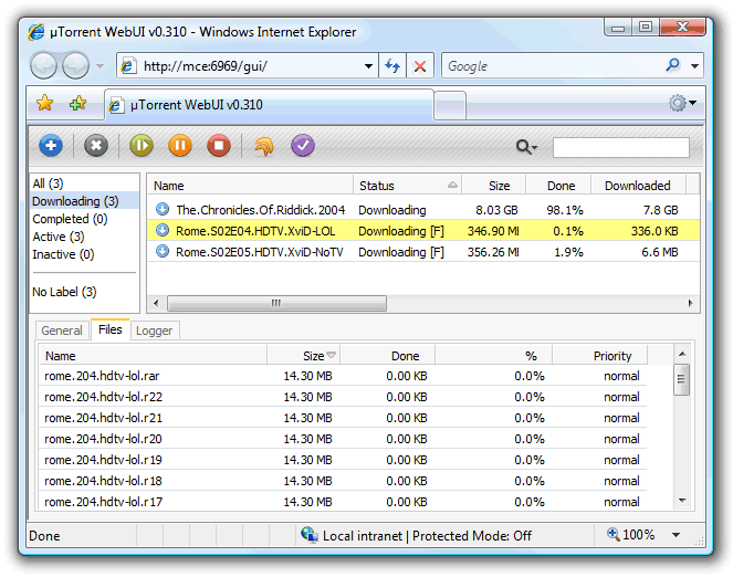 utorrent web ui