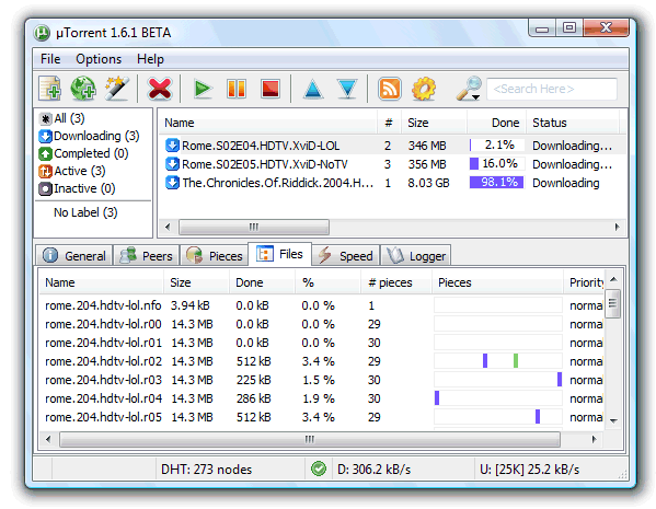 Torrent Windows UI