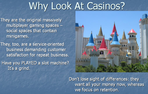 slide from What Vegas Can Teach MMO Designers