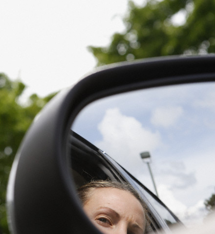 car mirror view