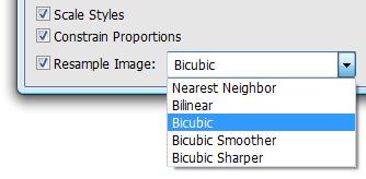 image resizing options