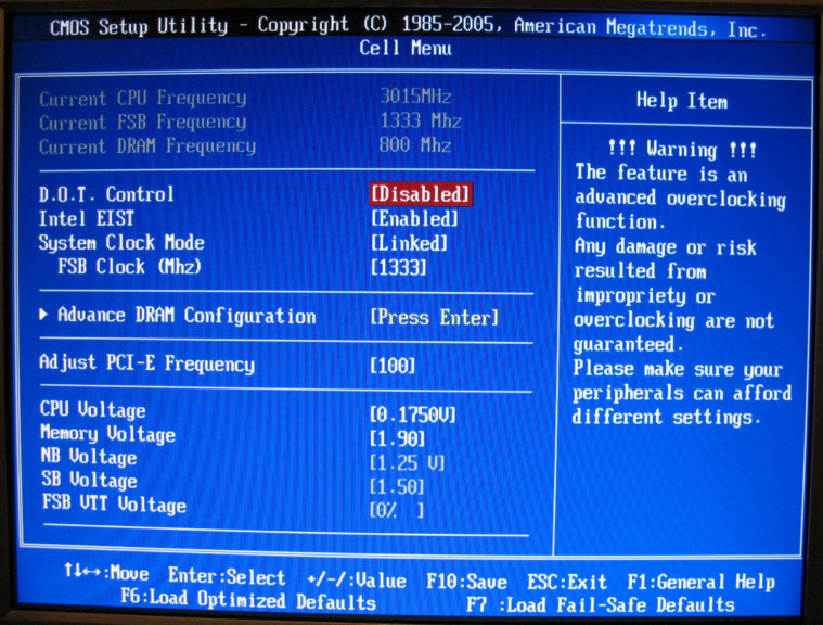 PC build, BIOS settings