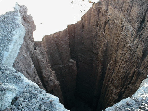 A deep pit
