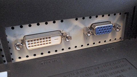 DVI and VGA ports