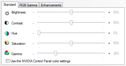 nvidia video color settings