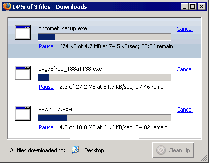 Firefox 2 download UI