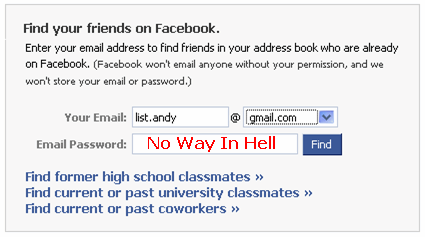 find your friends on facebook