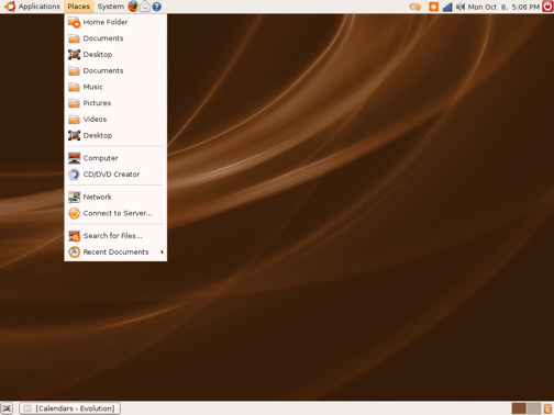 Ubuntu 7.10 'Gutsy Gibbon' desktop