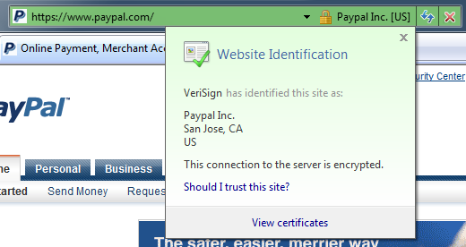 Certificate info in Internet Explorer 7