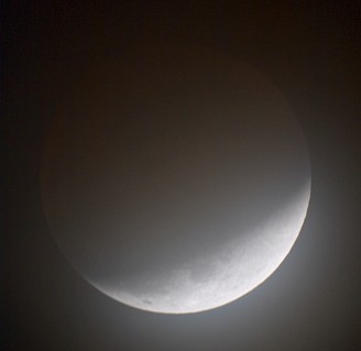 Glowing lunar eclipse