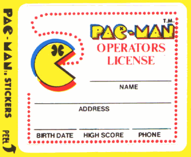 Pac-Man Operators License