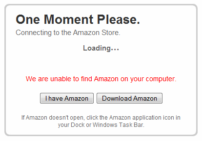 unable to find Amazon on your computer