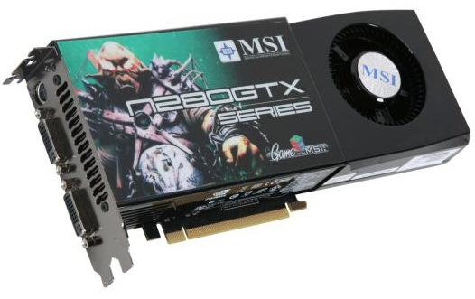 msi nvidia 280 gtx video card