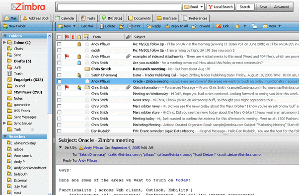 zimbra email