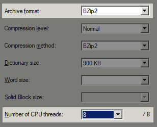 dictionary size winrar что это