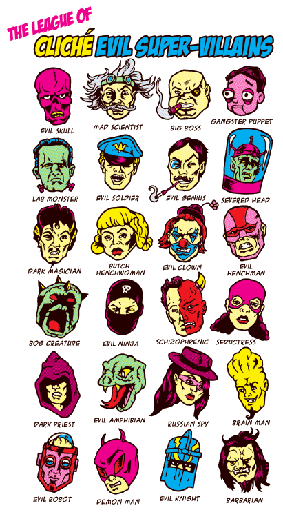 The League of Cliche Evil Super Villains