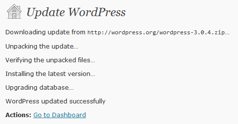 Wordpress-update