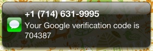 Google-text-email-verification